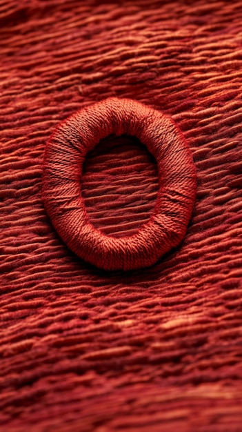 zbliżenie haftu na materiale