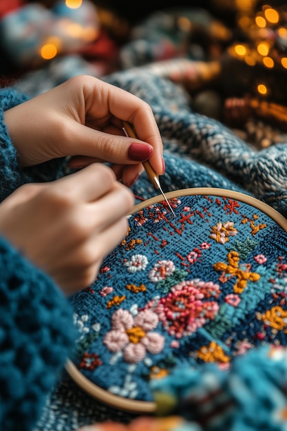 haft wykonany ręcznie